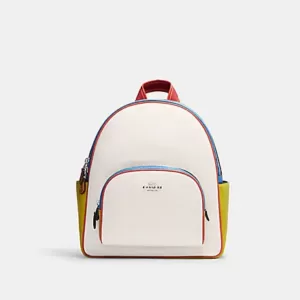 Coach Court Backpack In Colorblock Chalk Multi