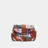 Coach Georgie Saddle Bag With Patchwork Kaffe Fassett Print Khaki Pink Multi