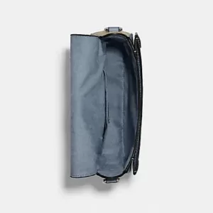 Coach Georgie Saddle Bag In Signature Canvas Marble Blue