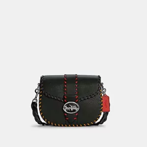 coach Georgie Saddle Bag Black Multi