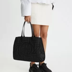 tas tenteng wanita asli Tory Burch Ella Basketweave Tote