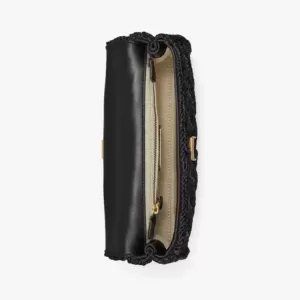 tas bahu wanita asli Tory Burch Fleming Raffia Small Convertible Shoulder Bag