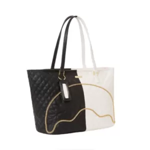 sprayground-Split-Quilted-Shark-Tote-Bag-Black-White