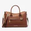 Michael Kors Carine Large Pebbled Leather Satchel