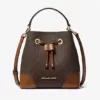 Michael Kors Mercer Small Logo Bucket Bag Brown