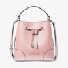 Michael Kors Mercer Small Pebbled Leather Bucket Bag Powder Blush
