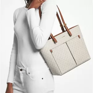 Michael Kors Jet Set Medium Logo Pocket Tote Bag