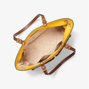 Michael Kors Jet Set Medium Pebbled Leather Pocket Tote Bag