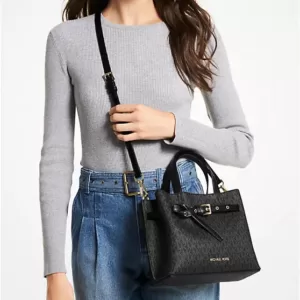 Michael Kors Emilia Small Logo Satchel Light Cream Multi