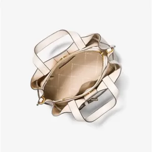 Michael Kors Emilia Small Logo Satchel Light Cream Multi