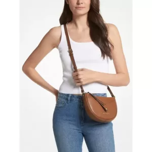 Michael Kors Dover Small Leather Crossbody Bag Luggage