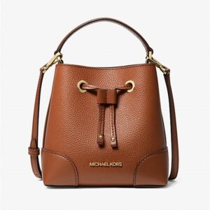 Michael Kors Mercer Small Pebbled Leather Bucket Bag Luggage
