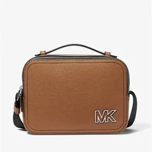 Michael Kors Cooper Pebbled Leather Crossbody Bag Luggage