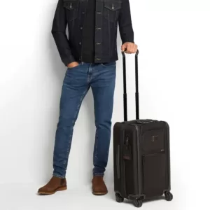 tas koper Tumi International Dual Access 4 Wheeled Carry-On Luggage Bag Black