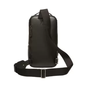 Bally Malikho Recycled Leather Sling Bag Black White