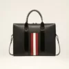 Bally Elter Leather Business Bag In Black