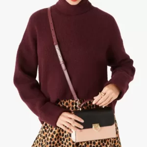 tas selempang wanita Kate Spade Lovitt Colorblock Small Top-handle Bag Black Multi