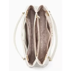 Kate Spade Carey Smooth Quilted Leather Tote Parchment