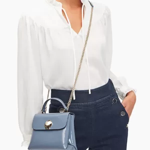 tas selempang wanita Kate Spade Romy Patent Mini-Top Handle Satchel Bass Blue
