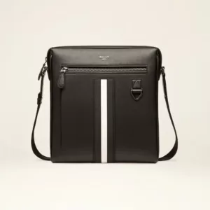 Bally Elter Mecoy Leather Crossbody Bag Black White