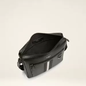 Bally Elter Mecoy Leather Crossbody Bag Black White