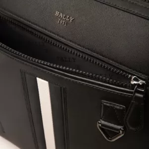 Bally Elter Mecoy Leather Crossbody Bag Black White