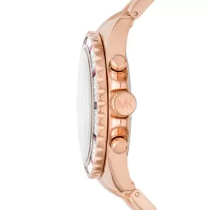 jam tangan wanita Michael Kors Everest Chronograph Rose Gold-Tone Stainless Steel