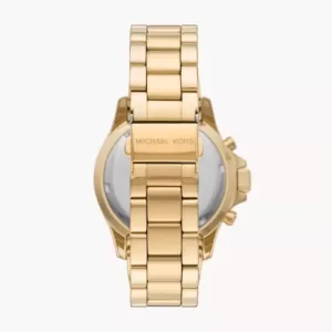 jam tangan wanita Michael Kors Everest Chronograph Gold-Tone Stainless Steel Watch