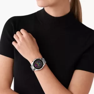 jam tangan pintar wanita Michael Kors Gen 6 Bradshaw Stainless Steel Smartwatch
