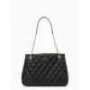 Kate Spade Carey Smooth Quilted Leather Tote Black