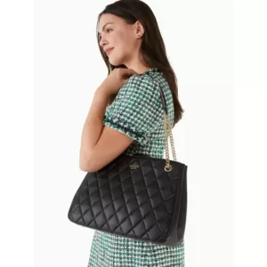 Kate Spade Carey Smooth Quilted Leather Tote Black