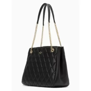 Kate Spade Carey Smooth Quilted Leather Tote Black