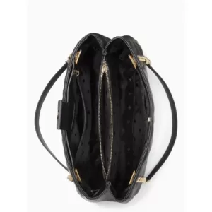 Kate Spade Carey Smooth Quilted Leather Tote Black