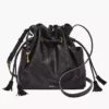 Fossil Rayna Drawstring Crossbody Black