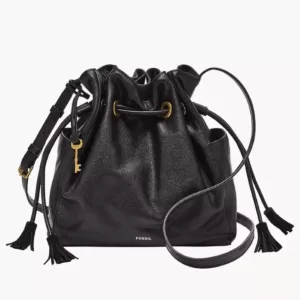 Fossil Rayna Drawstring Crossbody Black