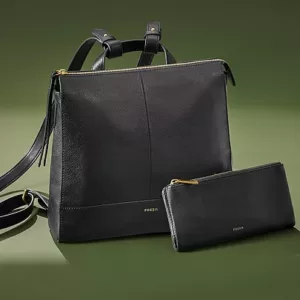tas gendong wanita Fossil Elina Convertible Small Backpack Black