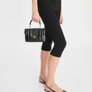 tas wanita Tory Burch Mini Kira Top-Handle Bag Black