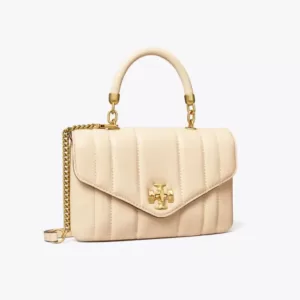 tas bahu wanita Tory Burch Mini Kira Top-Handle Bag Brie