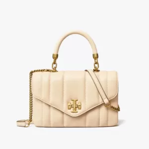 tas bahu wanita Tory Burch Mini Kira Top-Handle Bag Brie