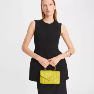 tas bahu wanita Tory Burch Mini Kira Top-Handle Bag Island Chartreuse