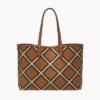 Fossil Williamson Tote Brown Patchwork