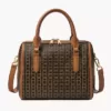 Fossil Williamson Satchel Brown Multi