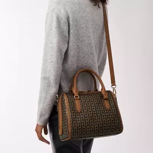 Fossil Williamson Satchel Brown Multi