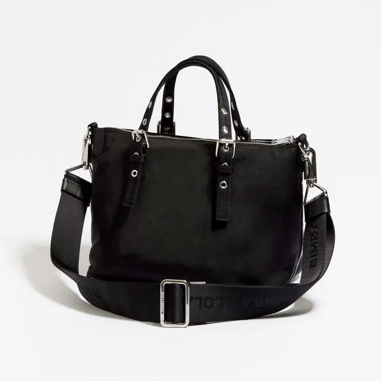 Bimba Y Lola M Black Nylon Tote Bag Sultanstore.id