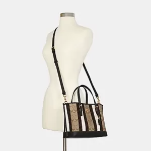 Coach Mollie Tote 25 In Signature Jacquard With Stripes