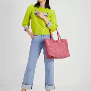 Kate Spade Flower Monogram Coated Canvas Sutton Medium Tote
