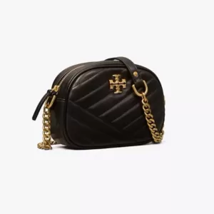 tas bahu wanita Tory Burch Small Kira Chevron Camera Bag Black