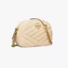 tas bahu wanita Tory Burch Small Kira Chevron Camera Bag New Cream