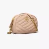 tas bahu wanita Tory Burch Small Kira Chevron Camera Bag Devon Sand