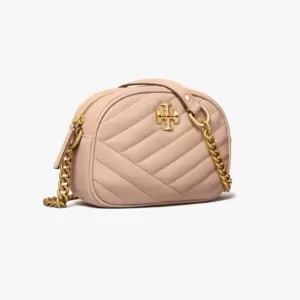 tas bahu wanita Tory Burch Small Kira Chevron Camera Bag Devon Sand